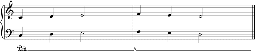 damper pedal notation