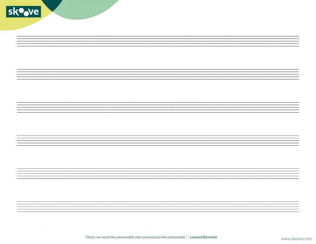 Notenpapier und Notenblätter kostenlos ausdrucken | Skoove