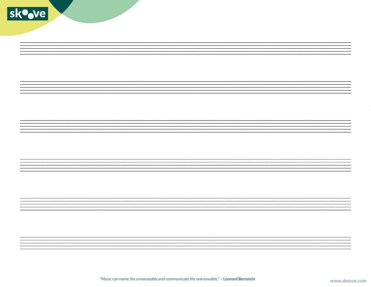 Notenpapier und Notenblätter kostenlos ausdrucken | Skoove