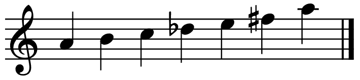 a major blues scale