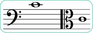 Alto clef to bass clef