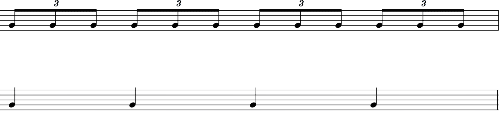 Eighth note triplets