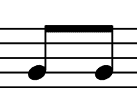 two eighth notes