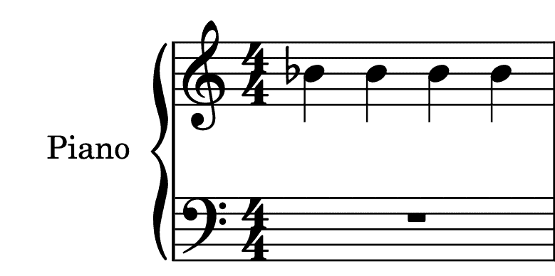 B flat, or Bb