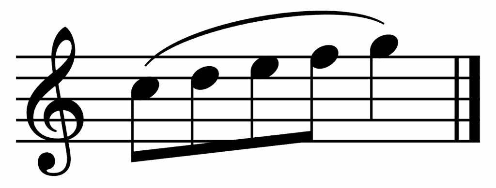 slur articulation in music