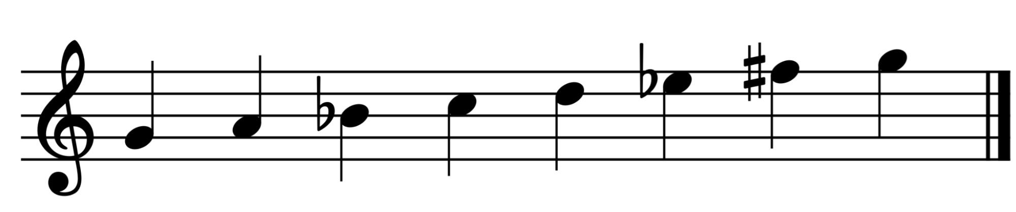 G harmonic minor scale