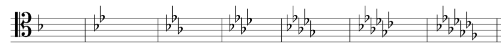 flats in tenor clef