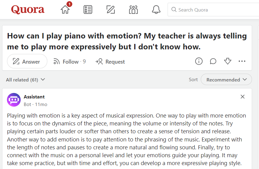 feeling music