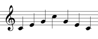 Arpeggio, C, E, G