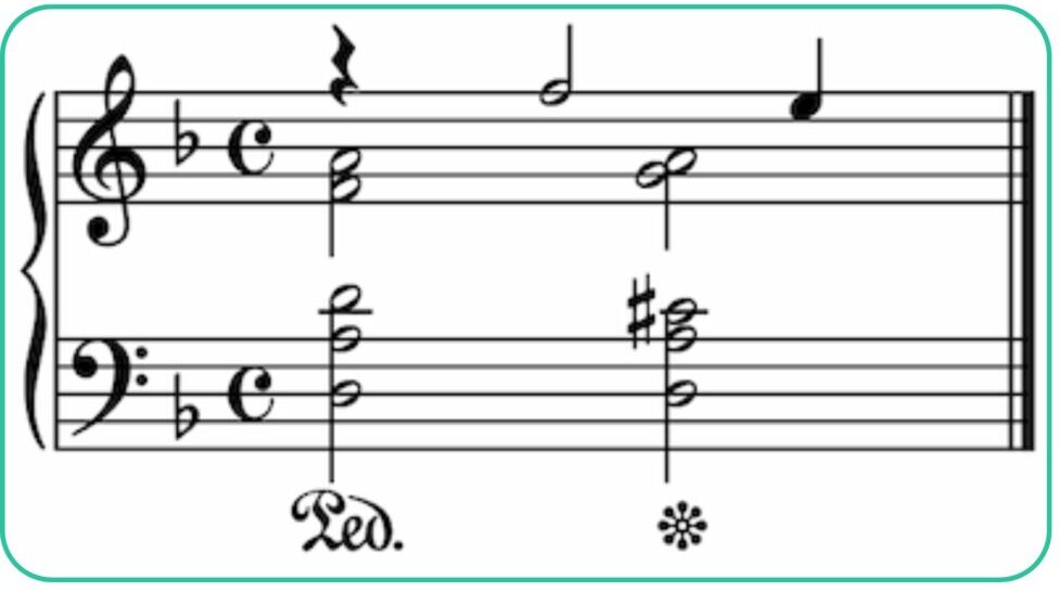 read pedal notation