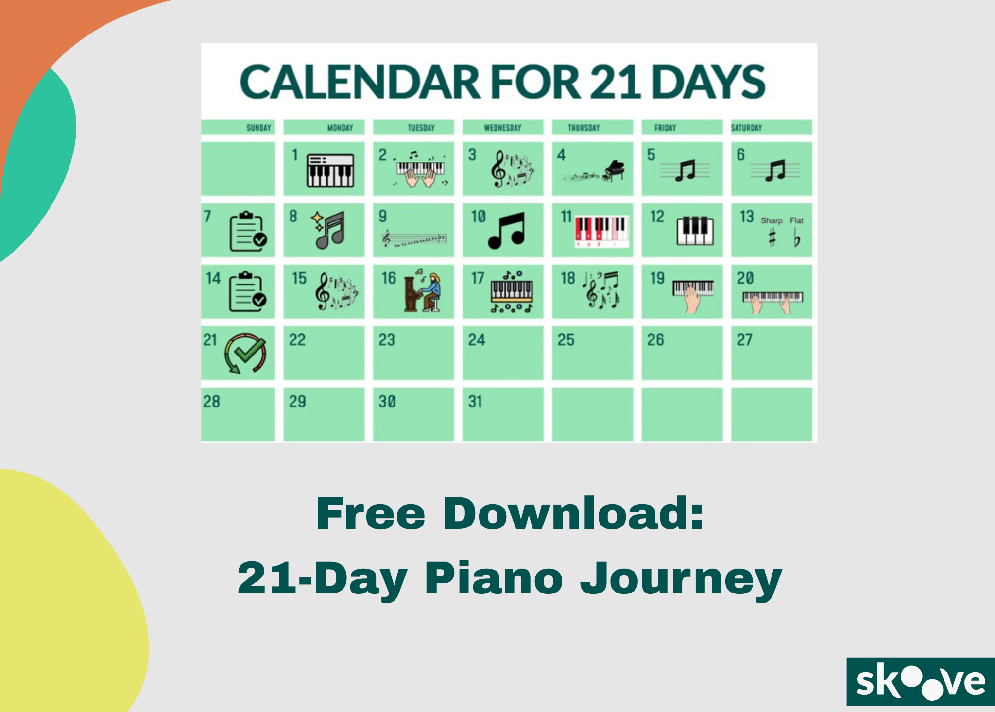 21 day piano guide