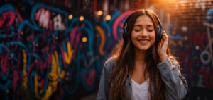 Cover image – Girl Listening to music