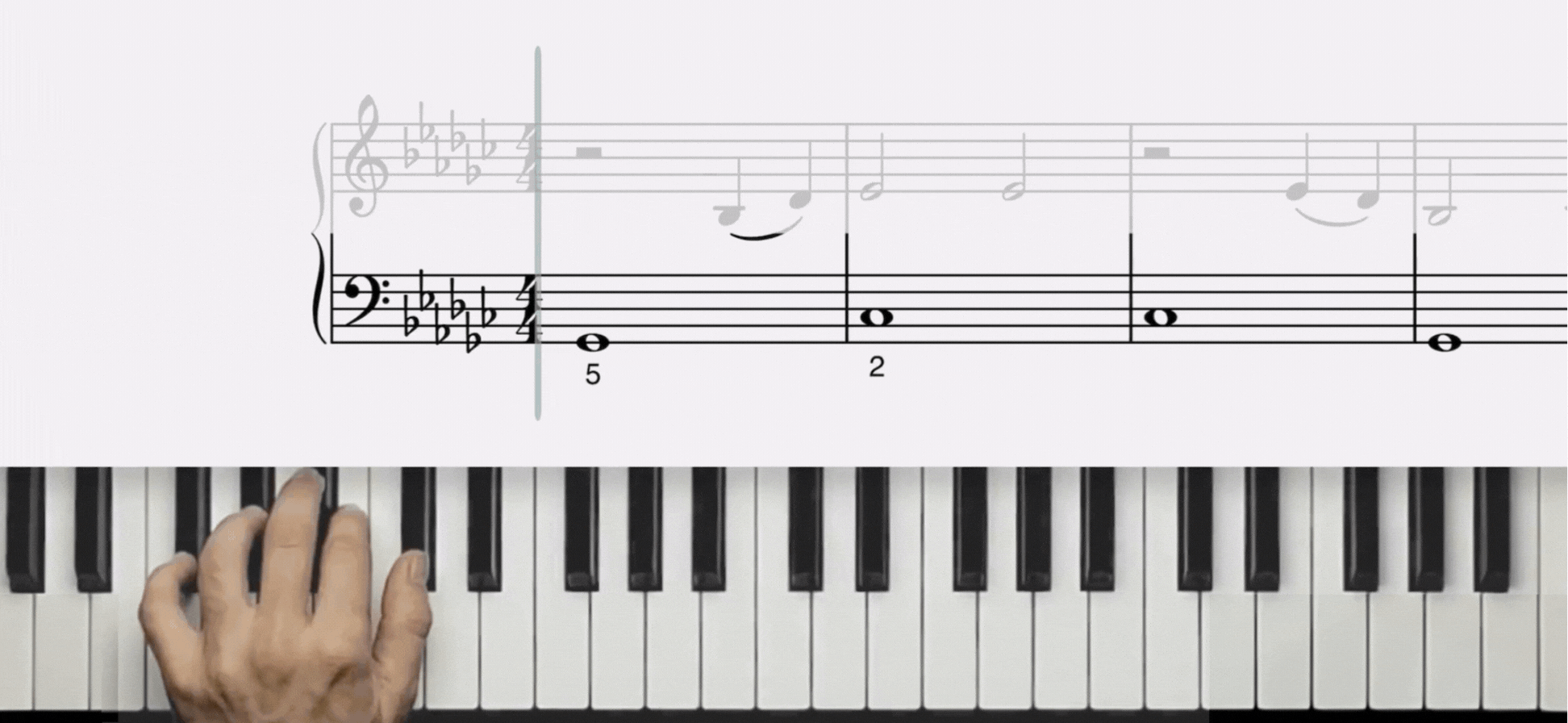 Hallelujah piano left hand