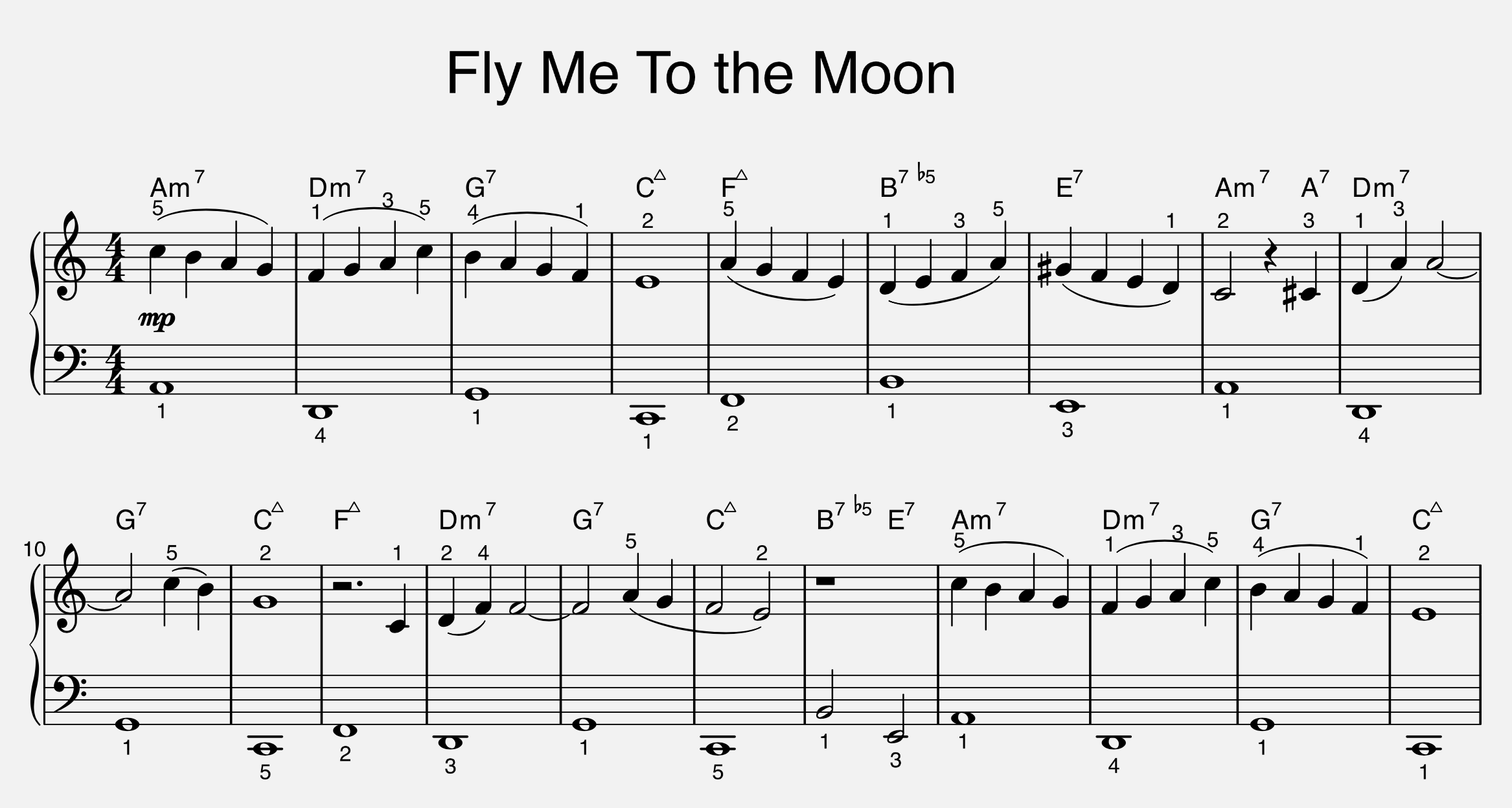 fly me to the moon sheet music