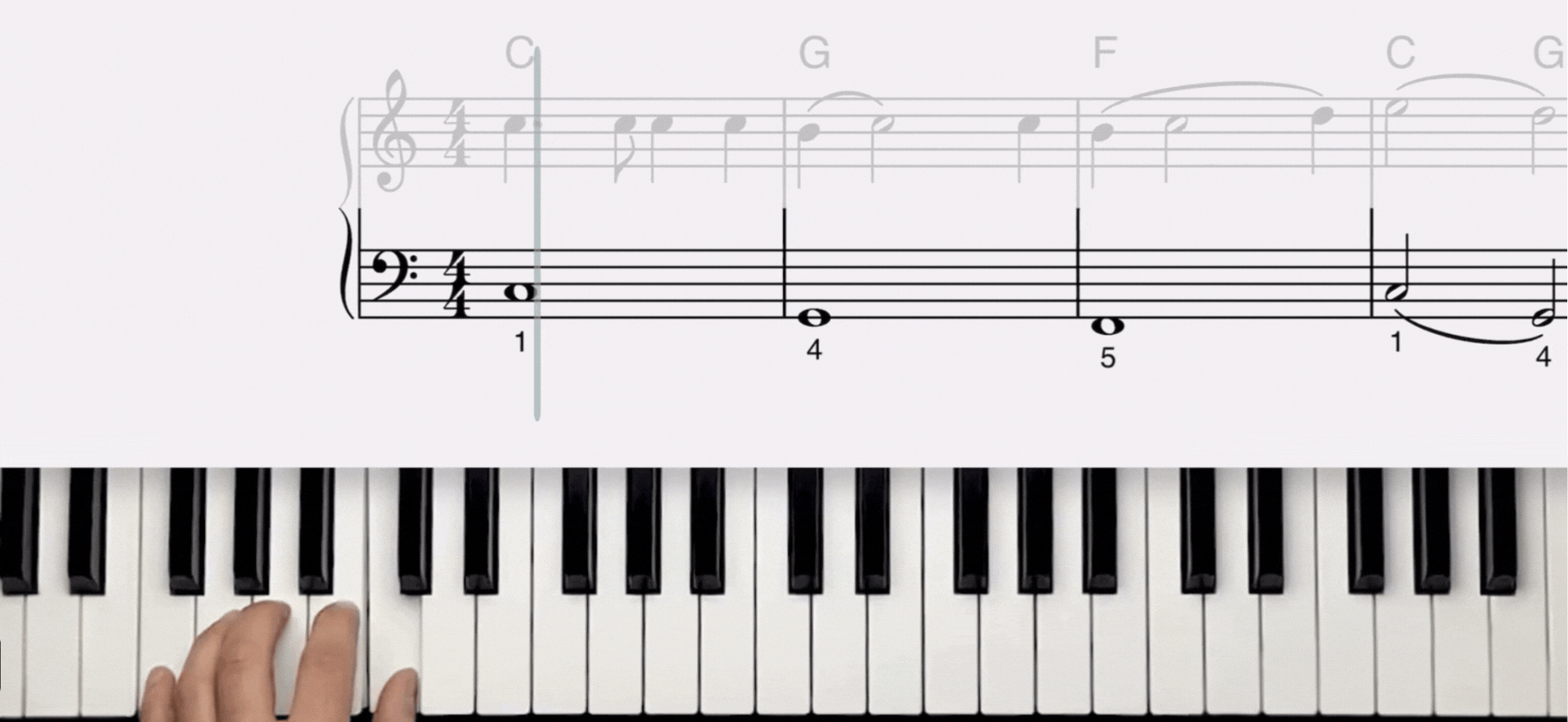 my heart will go on piano notes in left hand