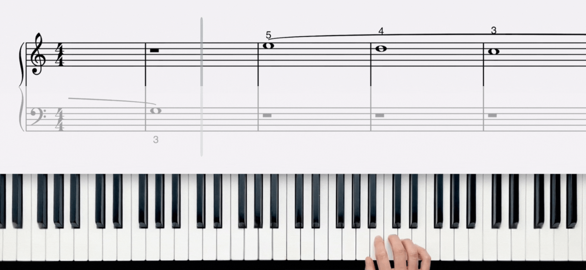 Canon in D piano notes in right hand