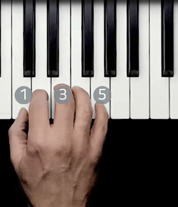  Klavier C-Dur-Akkord, piano c major chord