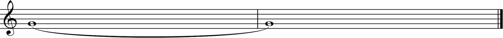 eine gebundene Note