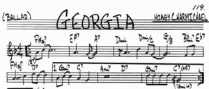 Georgia on my mind lead sheet, Georgia on my mind noten