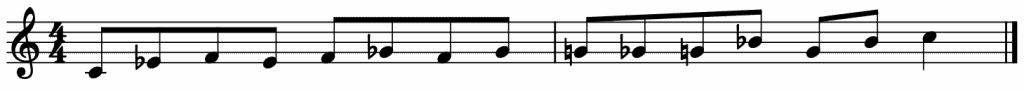 c minor blues scale,c-moll bluestonleiter