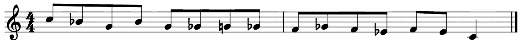 c minor blues scale,c-moll bluestonleiter