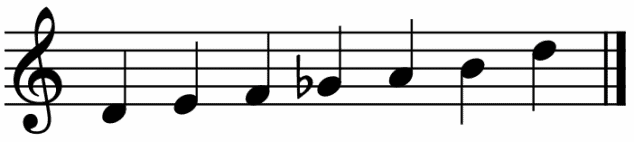 d major blues scale, D-Dur Bluestonleiter