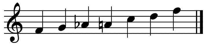 f major blues scale, F-Dur Bluestonleiter