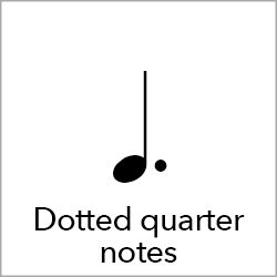 eine punktierte Viertelnote