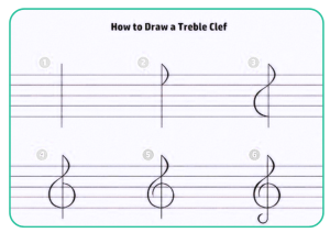 How to draw a treble clef