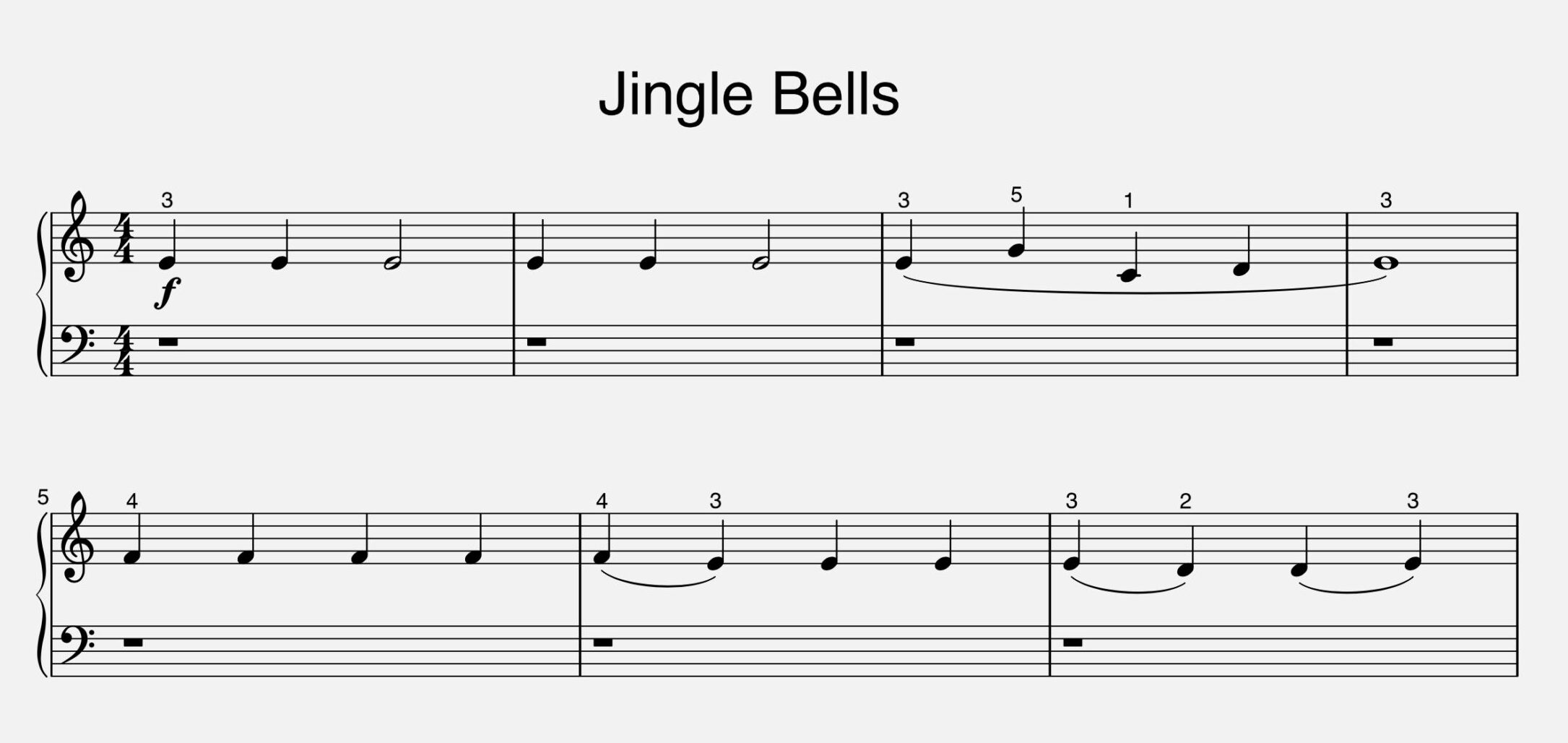 Jingle Bells Klaviernoten