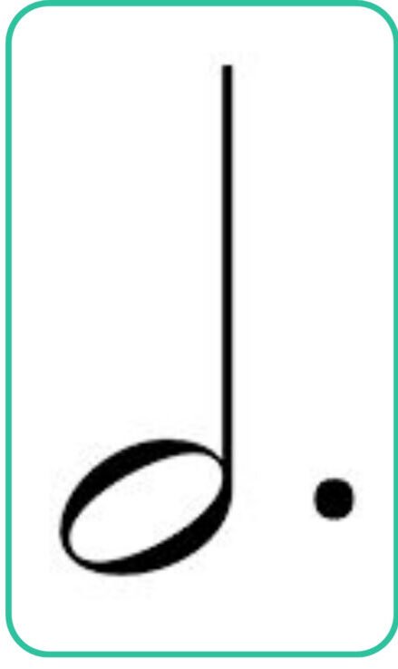 Gepunktete Noten