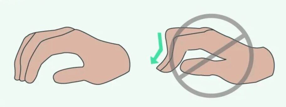 correct hand position