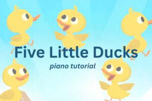 "Five Little Ducks" easy piano tutorial for beginners five little ducks