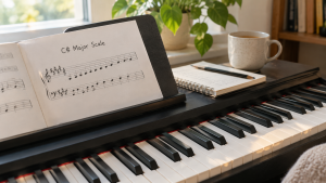 C Sharp Major Scale on Piano: Notes, Fingering & All 7 Sharps c sharp major scale